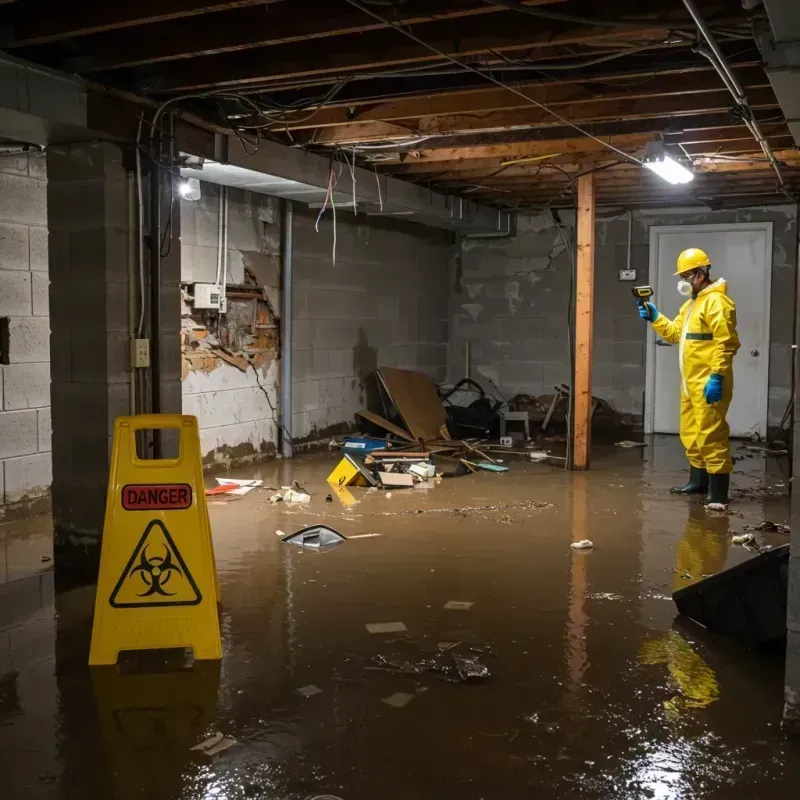 Flooded Basement Electrical Hazard in Wyandotte County, KS Property